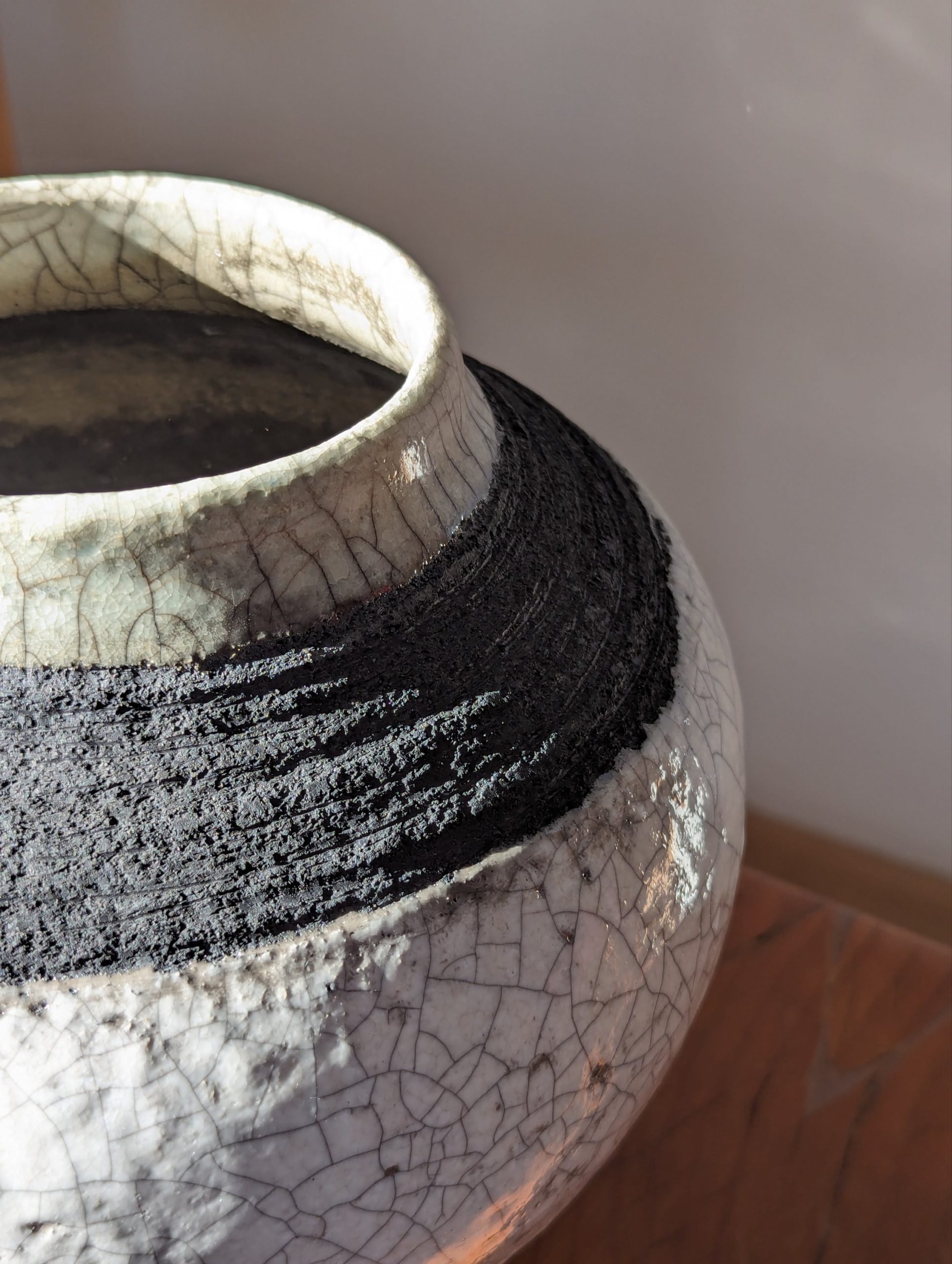 vaso raku bianco 3