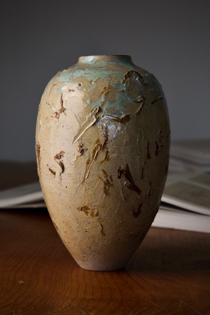 vaso in gres e smalti mare