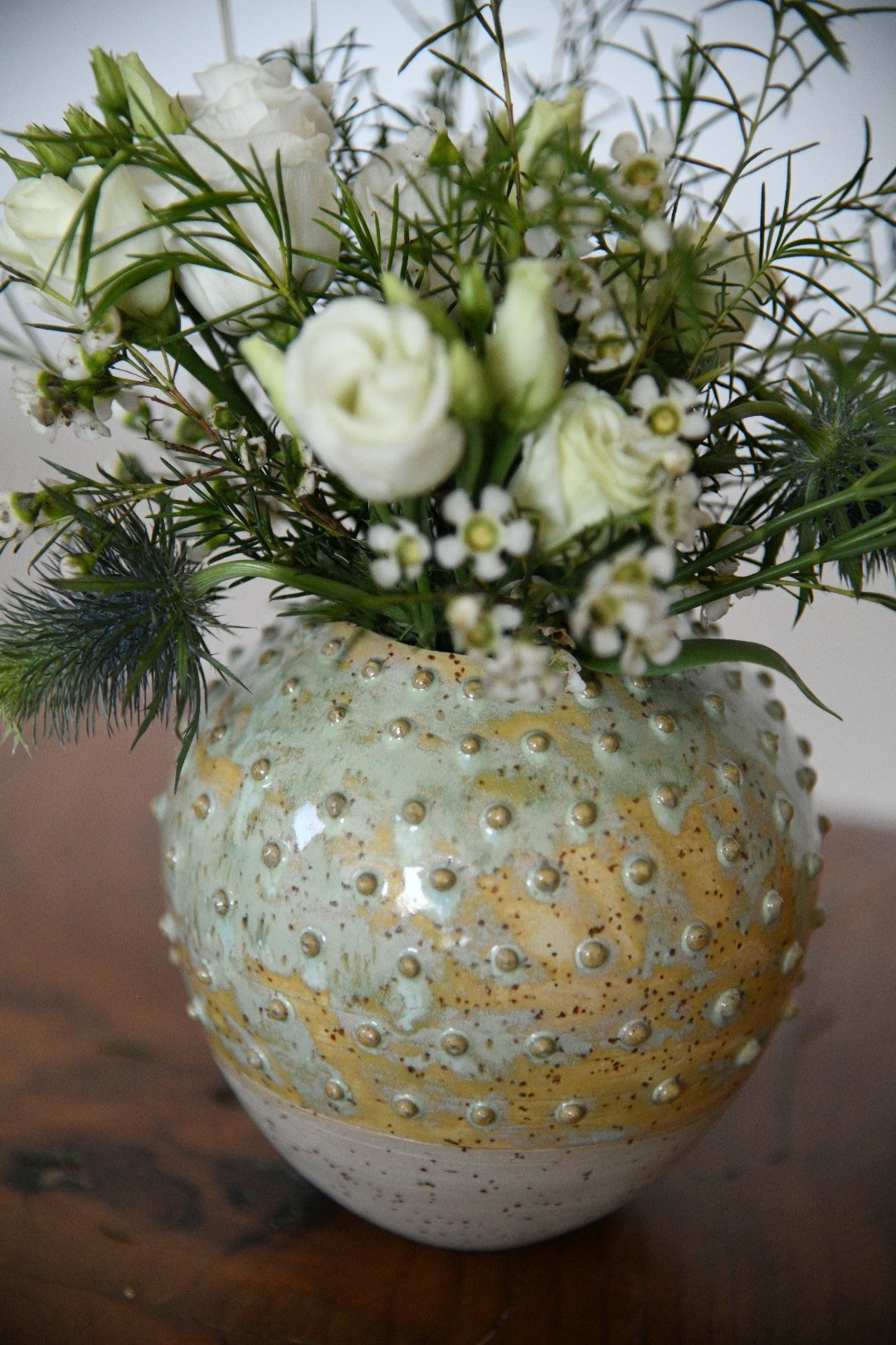 vaso lunares verde acqua
